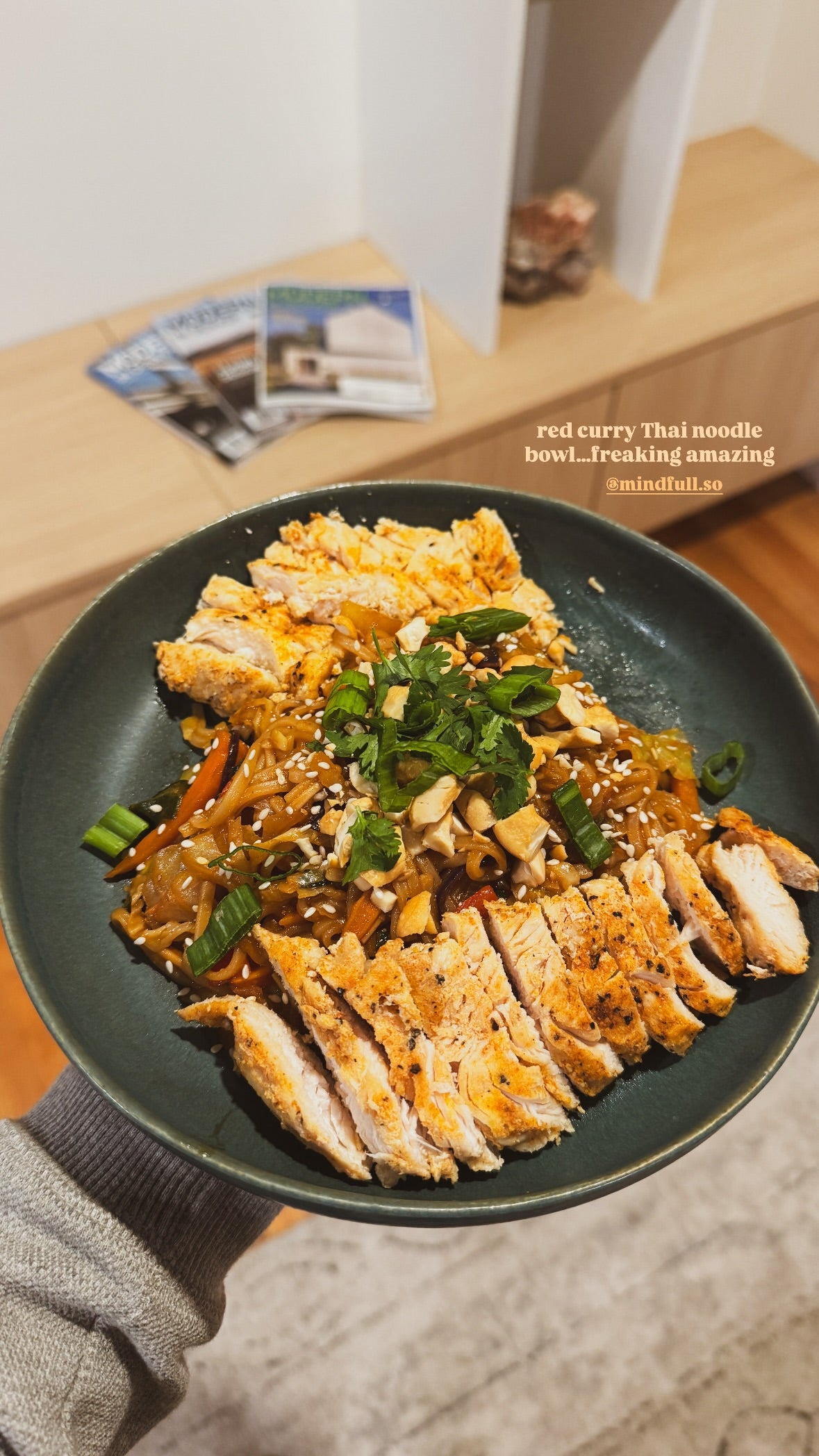 Red Thai Curry Noodle Bowl